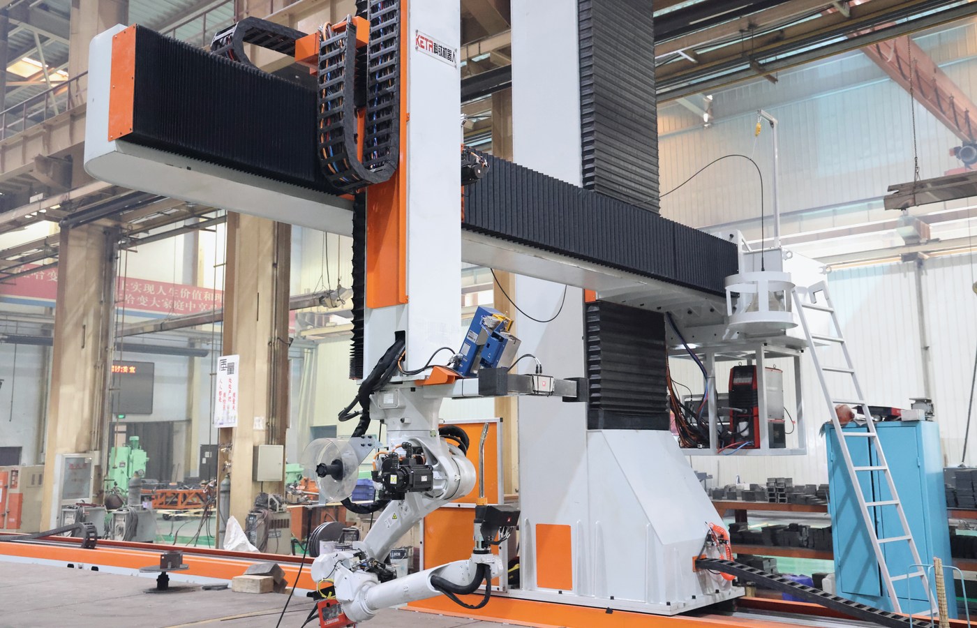 Robotic welding of a transformer tank